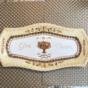 Give Thanks tray. Thanksgiving serving piece